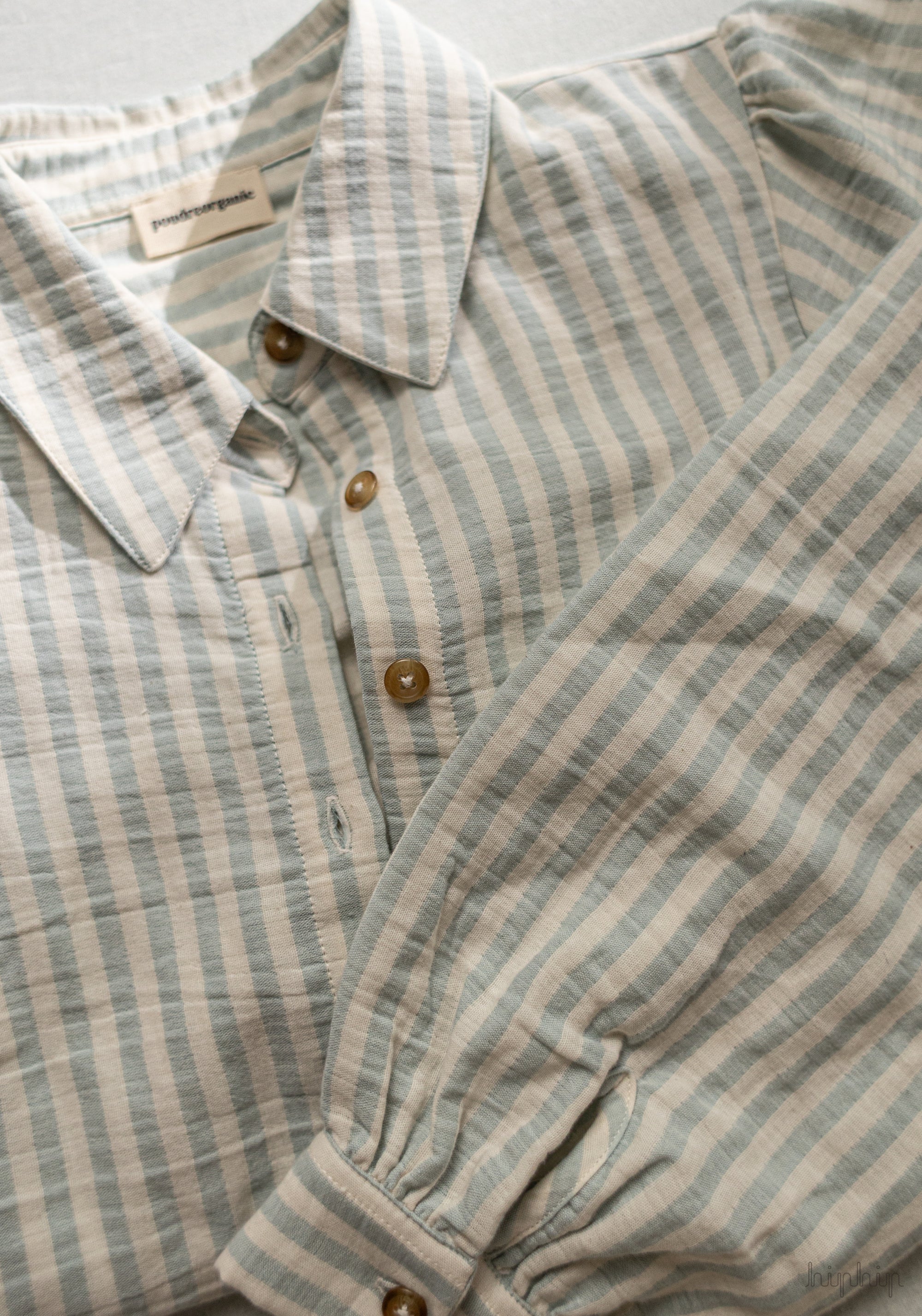 Cămașă femei din muselină dublă de bumbac - Aulne Rayures Arona