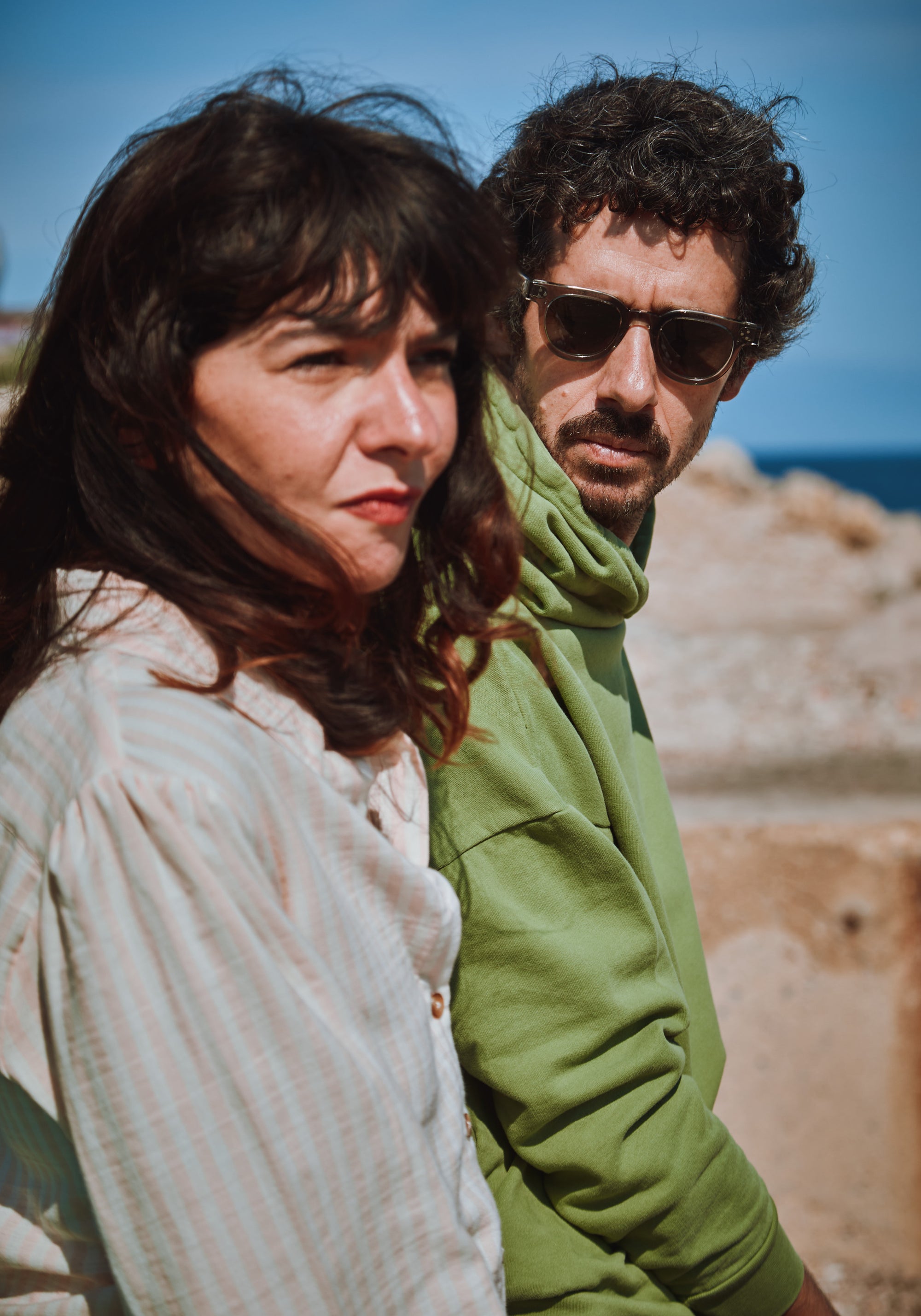 Cămașă femei din muselină dublă de bumbac - Aulne Rayures Bellini