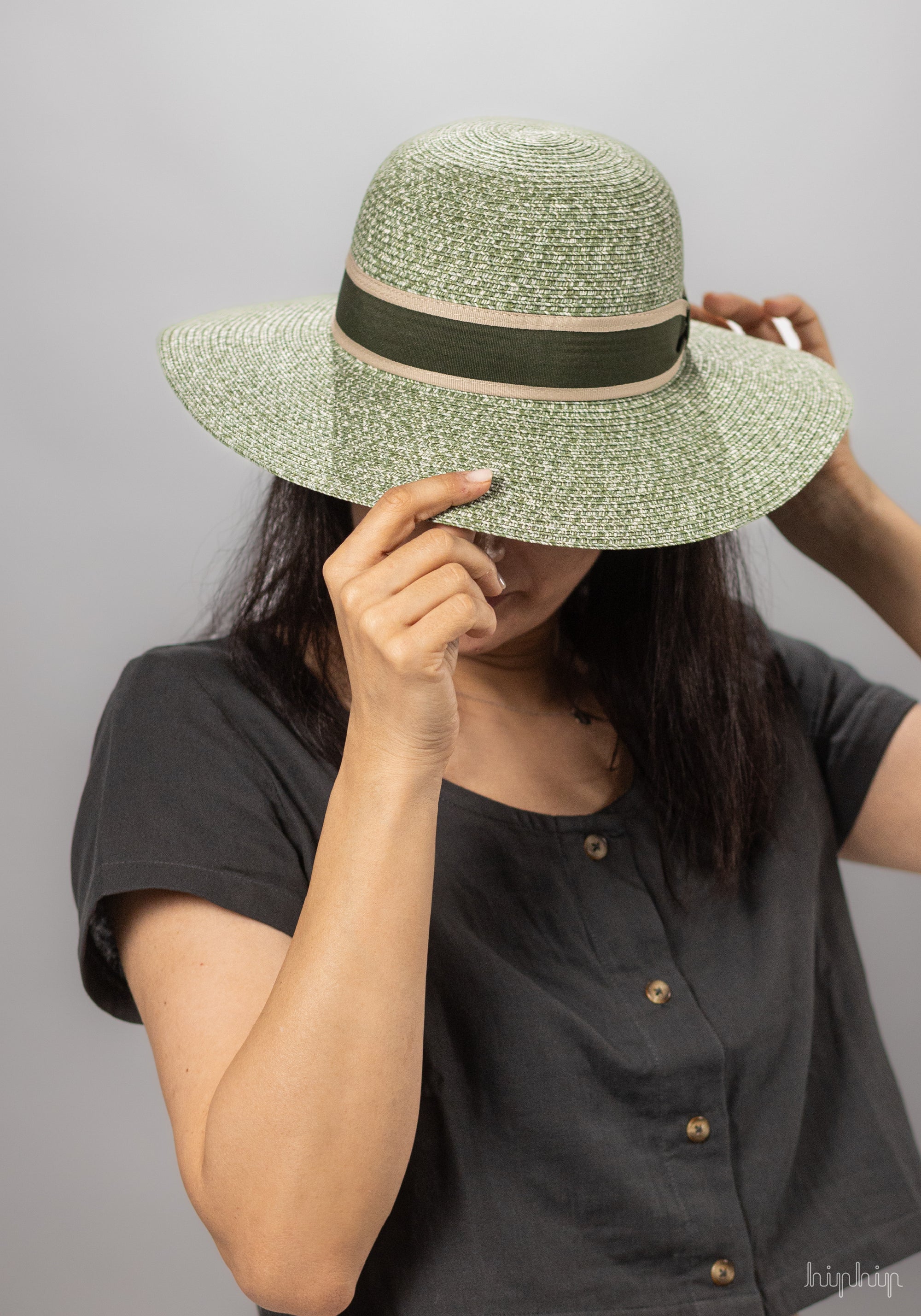 Pălărie femei din paie - Green