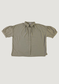 Cămașă femei din muselină dublă de bumbac - Neotine Olive Gray