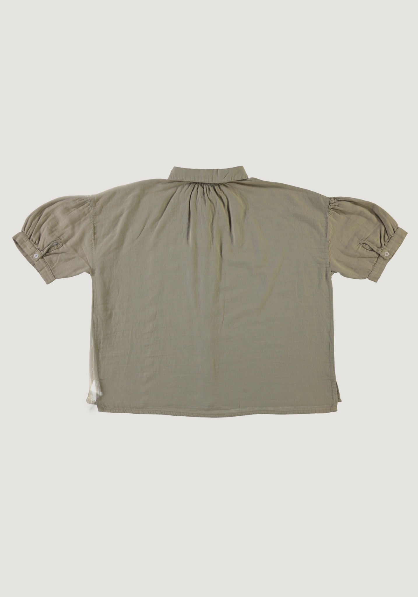 Cămașă femei din muselină dublă de bumbac - Neotine Olive Gray