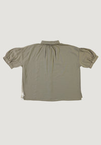 Cămașă femei din muselină dublă de bumbac - Neotine Olive Gray