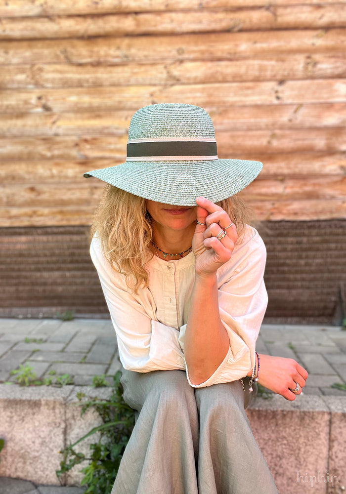 Pălărie femei din paie - Green