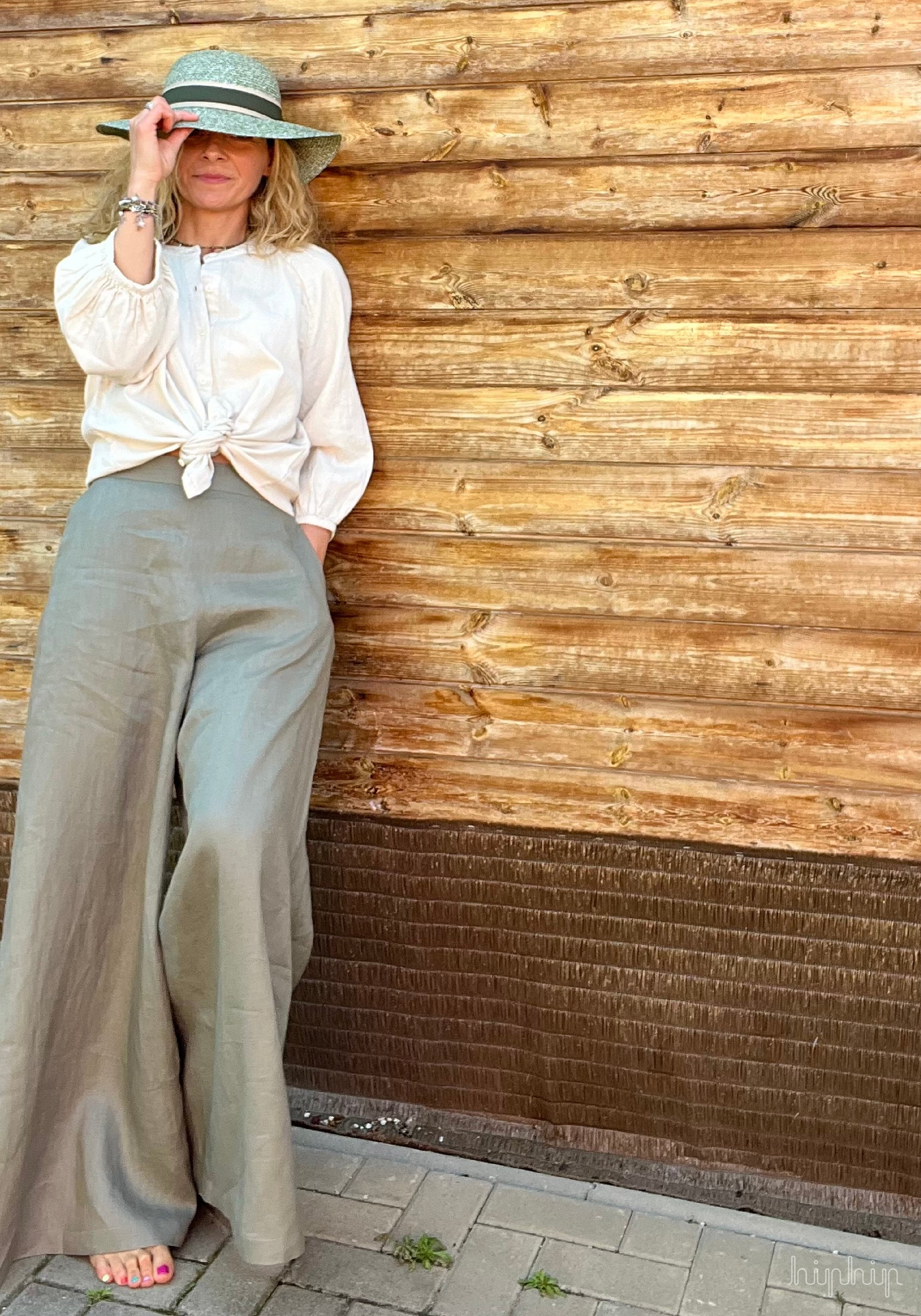 Cămașă femei din muselină dublă de bumbac - Onagre Almond Milk