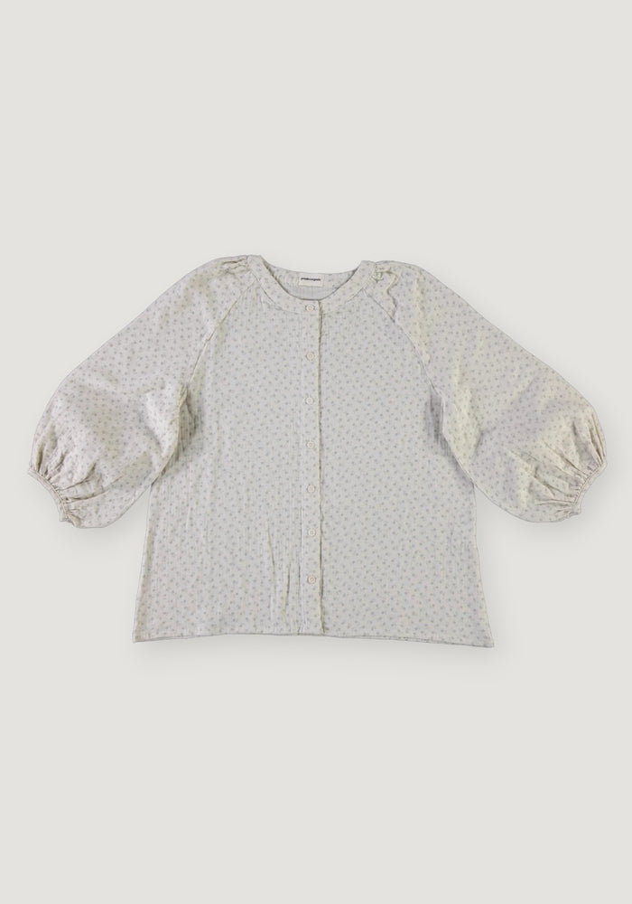 Cămașă femei din muselină dublă de bumbac - Onagre Lavande Motif