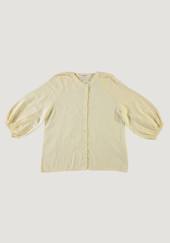 Cămașă femei din muselină dublă de bumbac - Onagre Pastel Yellow