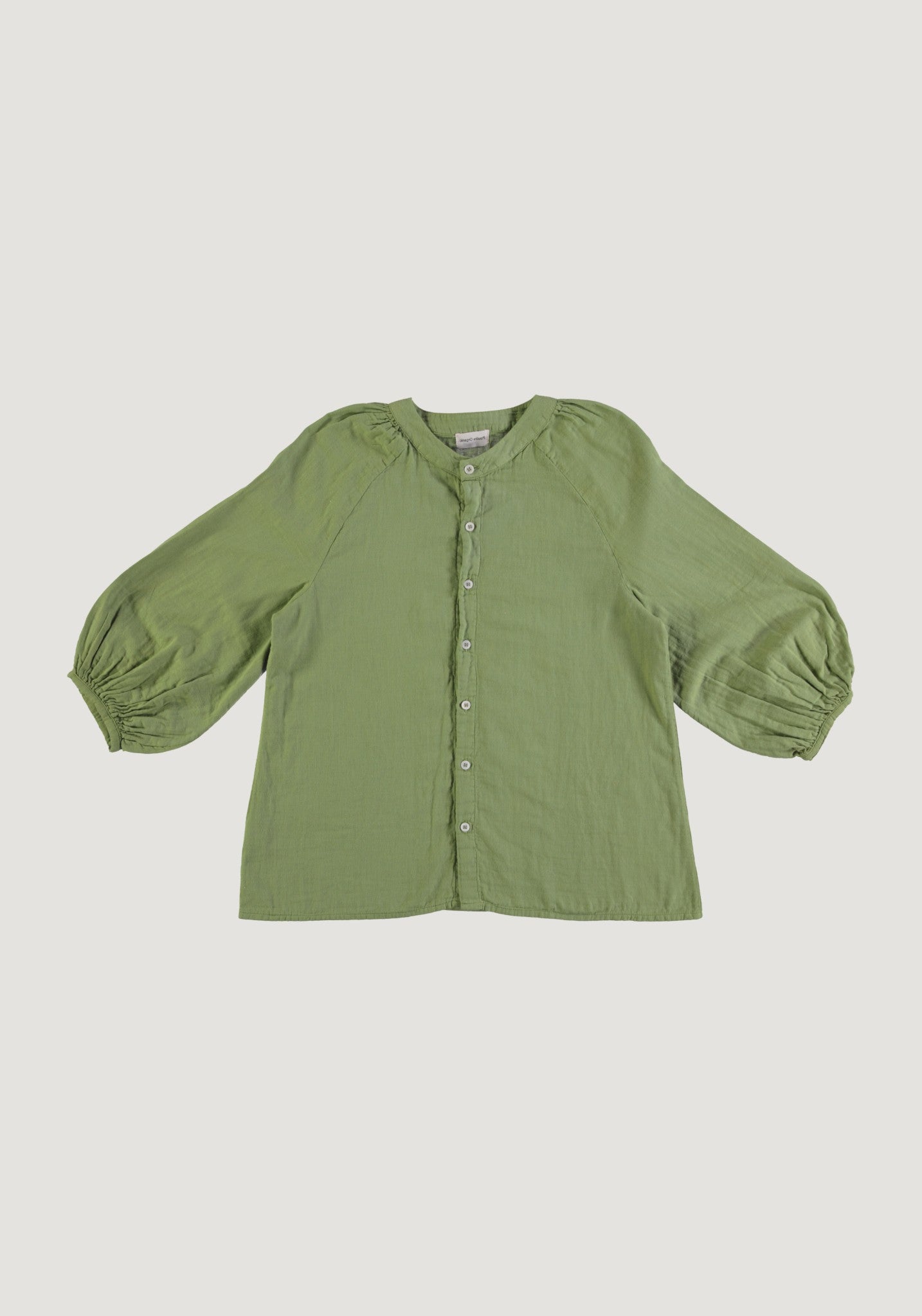 Cămașă femei din muselină dublă de bumbac - Onagre Turtle Green