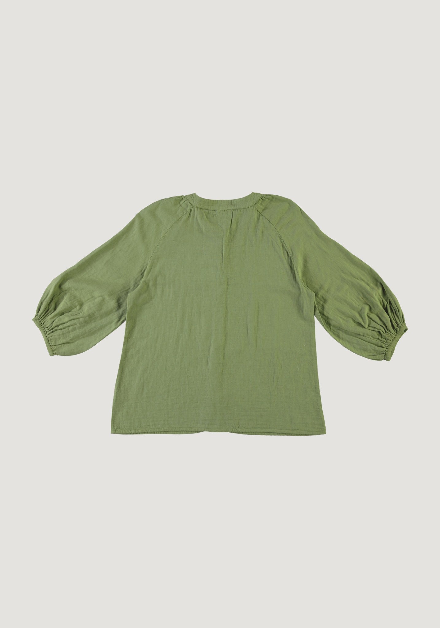 Cămașă femei din muselină dublă de bumbac - Onagre Turtle Green