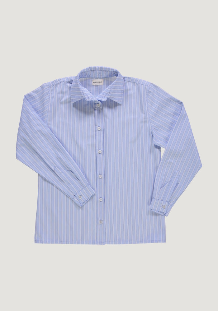 Cămașă femei din poplin de bumbac - Capucine Rayures Bleues