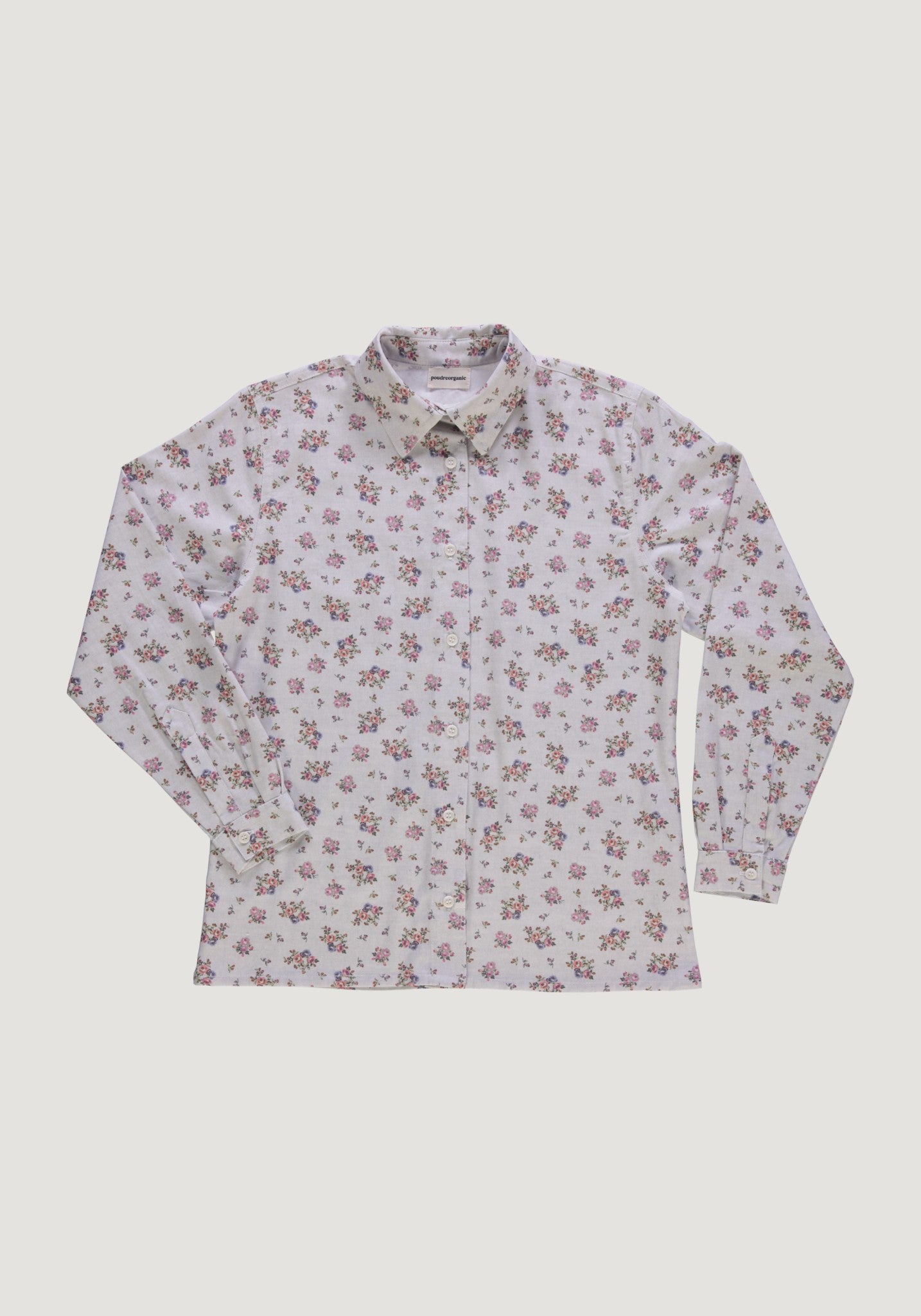 Cămașă femei din flanel de bumbac - Capucine Rose Gris Motif