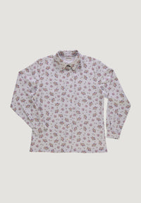 Cămașă femei din flanel de bumbac - Capucine Rose Gris Motif