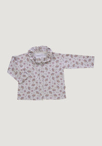 Cămașă din flanel de bumbac - Colchique Rose Gris Motif