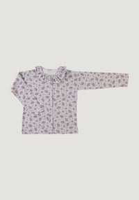 Cămașă din flanel de bumbac - Colchique Rose Gris Motif