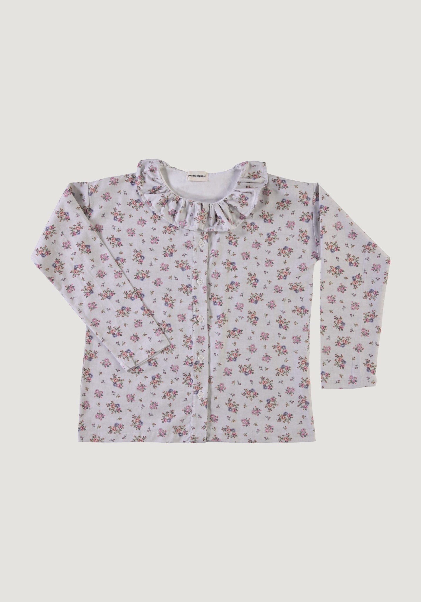 Cămașă din flanel de bumbac - Colchique Rose Gris Motif