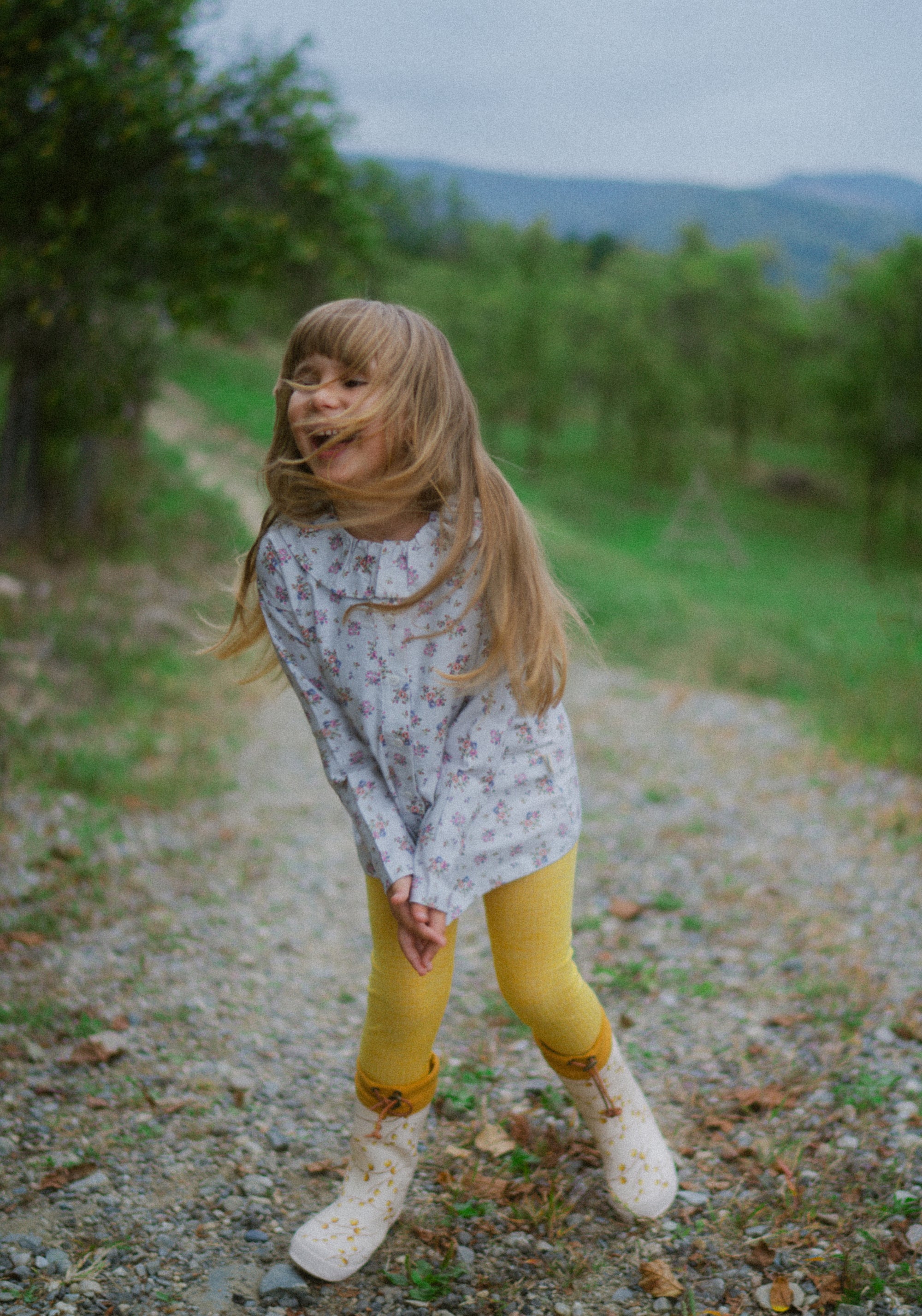 Cămașă flanel din bumbac - Colchique Rose Gris Motif