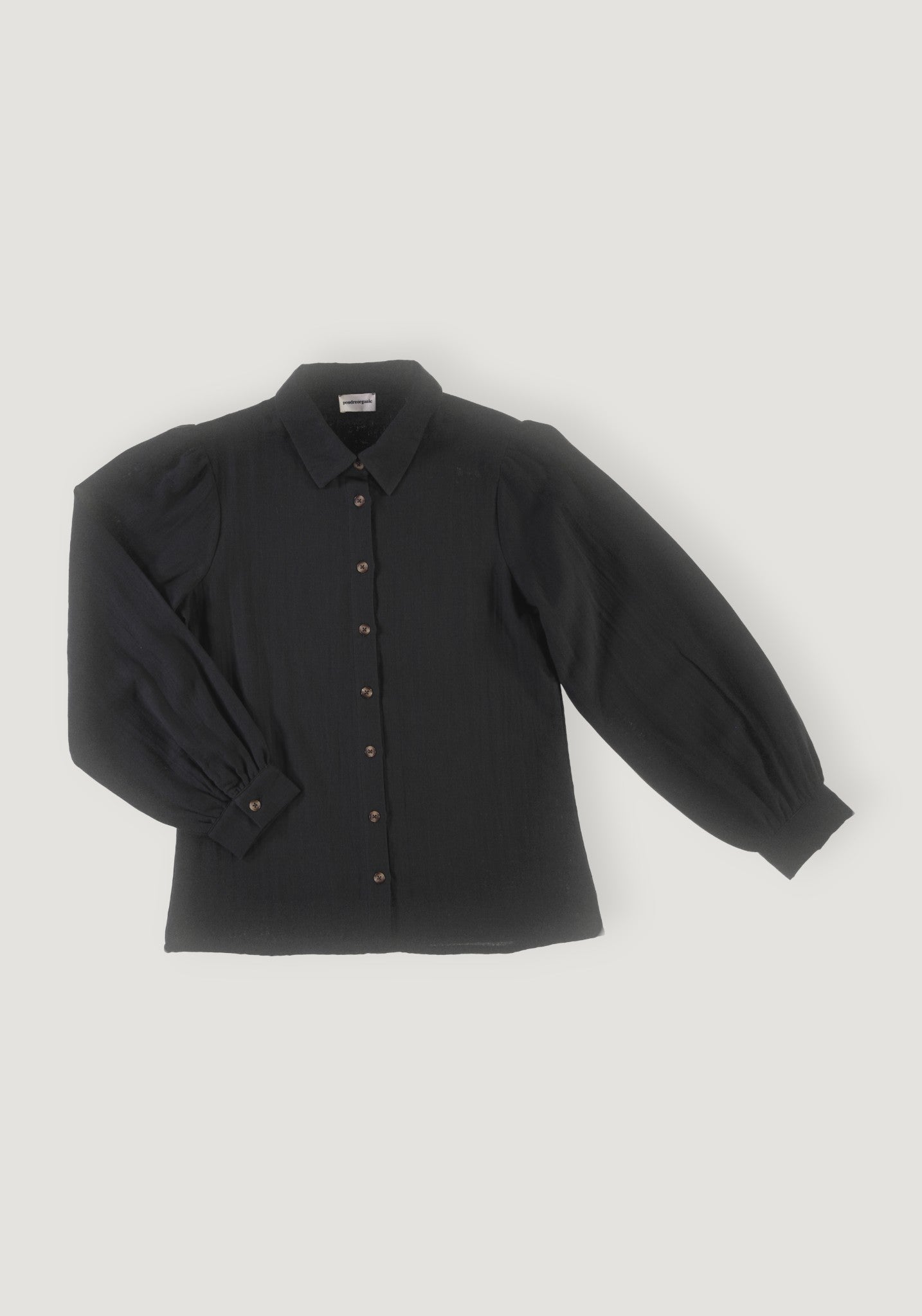Cămașă muselină dublă din bumbac - Aulne Pirate Black
