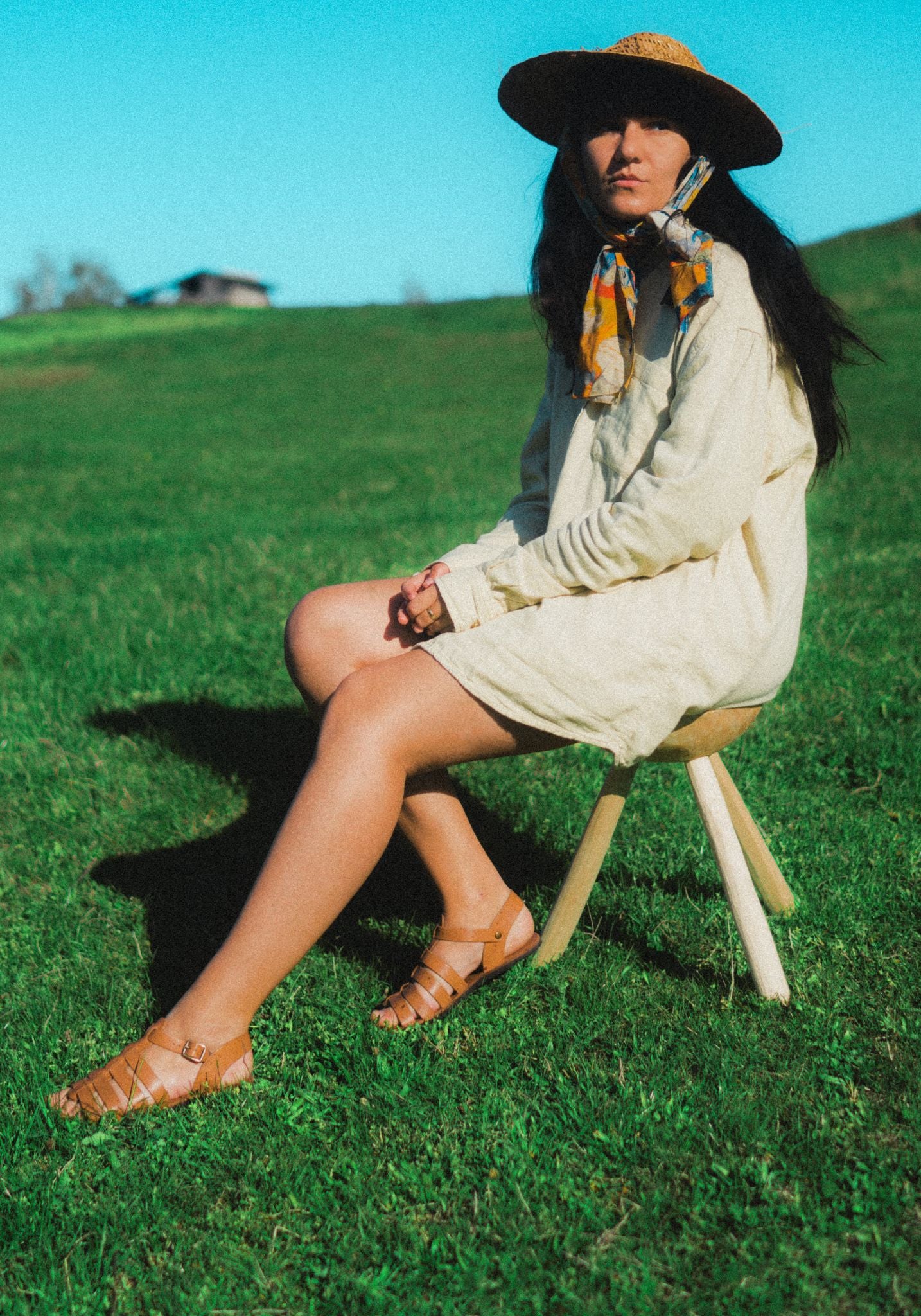Sandale Barefoot din piele - Athena Miel