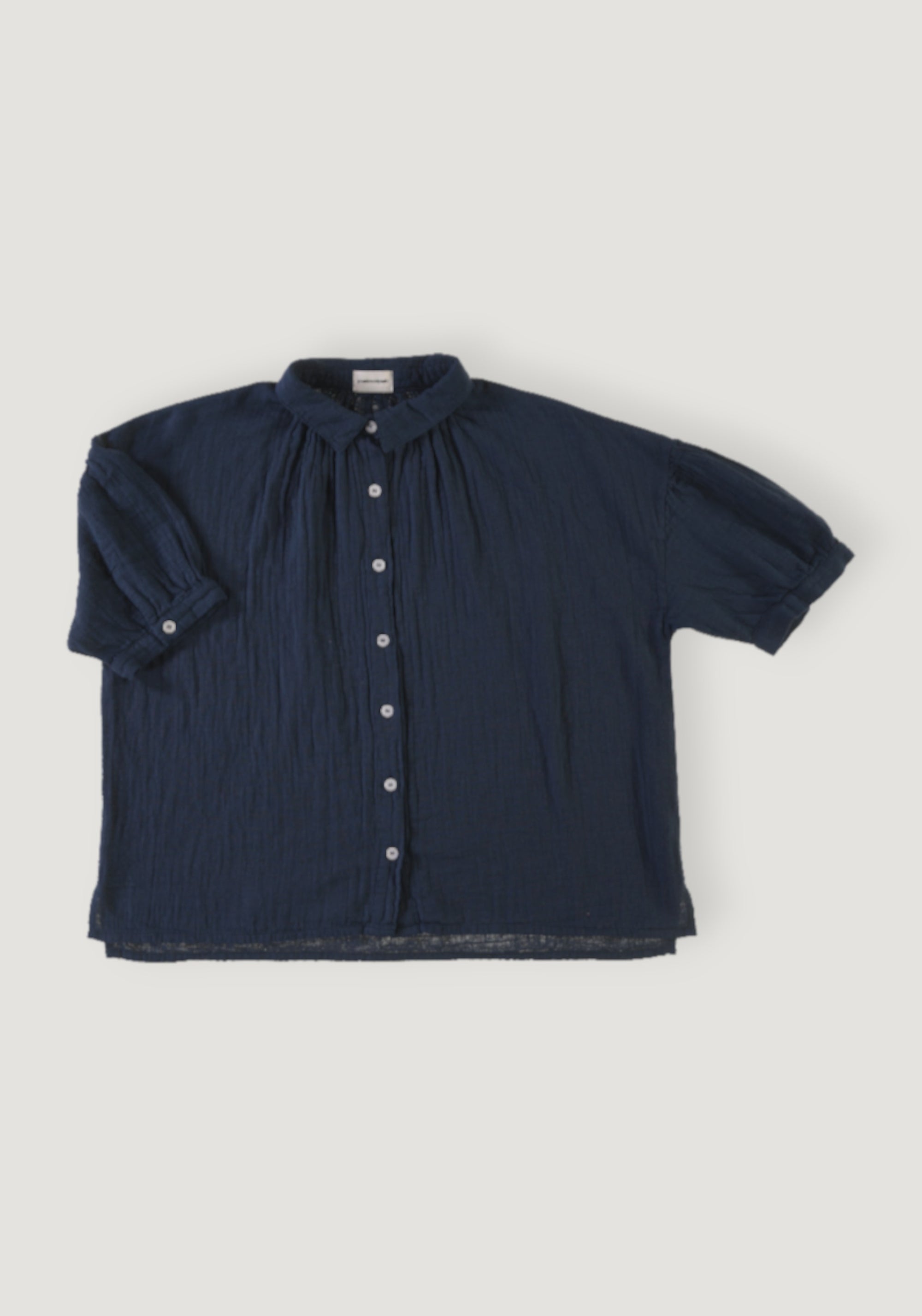 Cămașă muselină dublă din bumbac - Neotine Midnight Navy