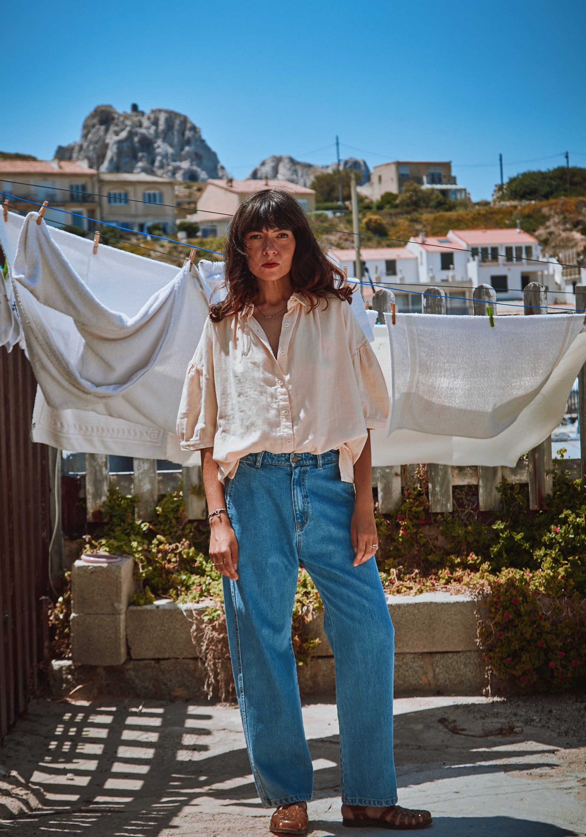 Cămașă femei din muselină dublă de bumbac - Neotine Sun Kiss