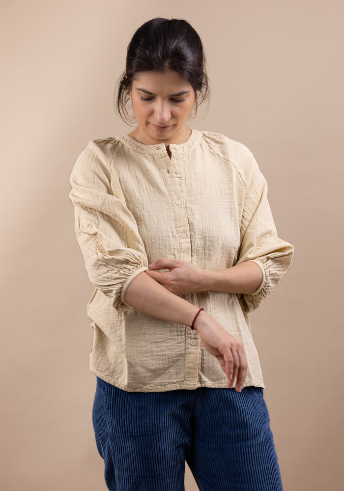 Cămașă muselină dublă din bumbac - Onagre Biscotti