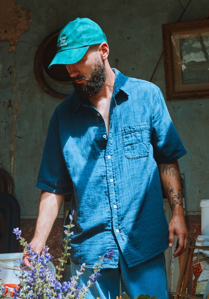 Cămașă muselină dublă din bumbac - Spiree Midnight Navy