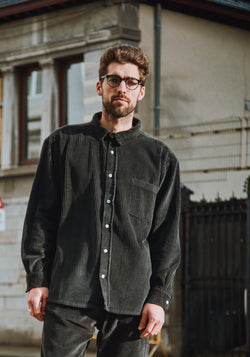 Cămașă reiat bărbați din bumbac - Lenhador Pirate Black