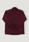 Cardigan brushed din lână merinos - Aubergine