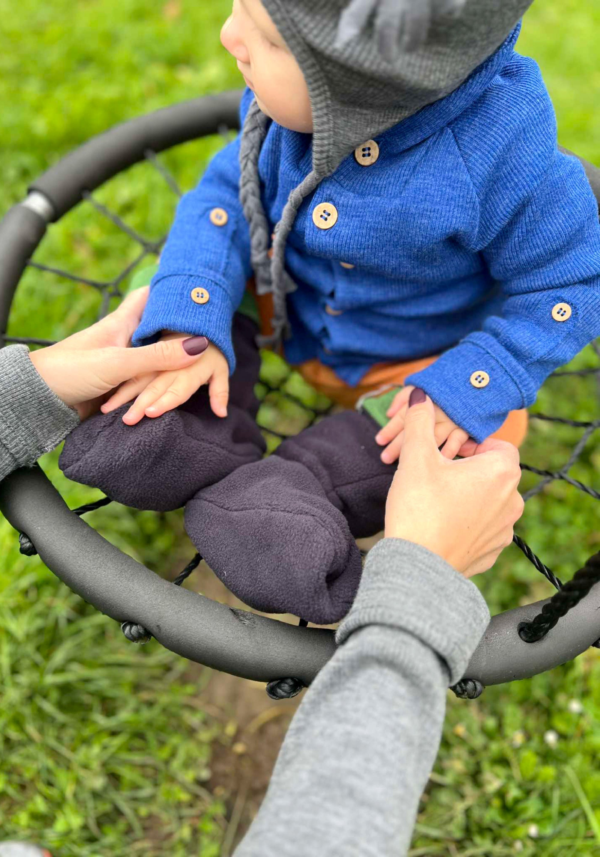 Cardigan din lână merinos - Classic Blue