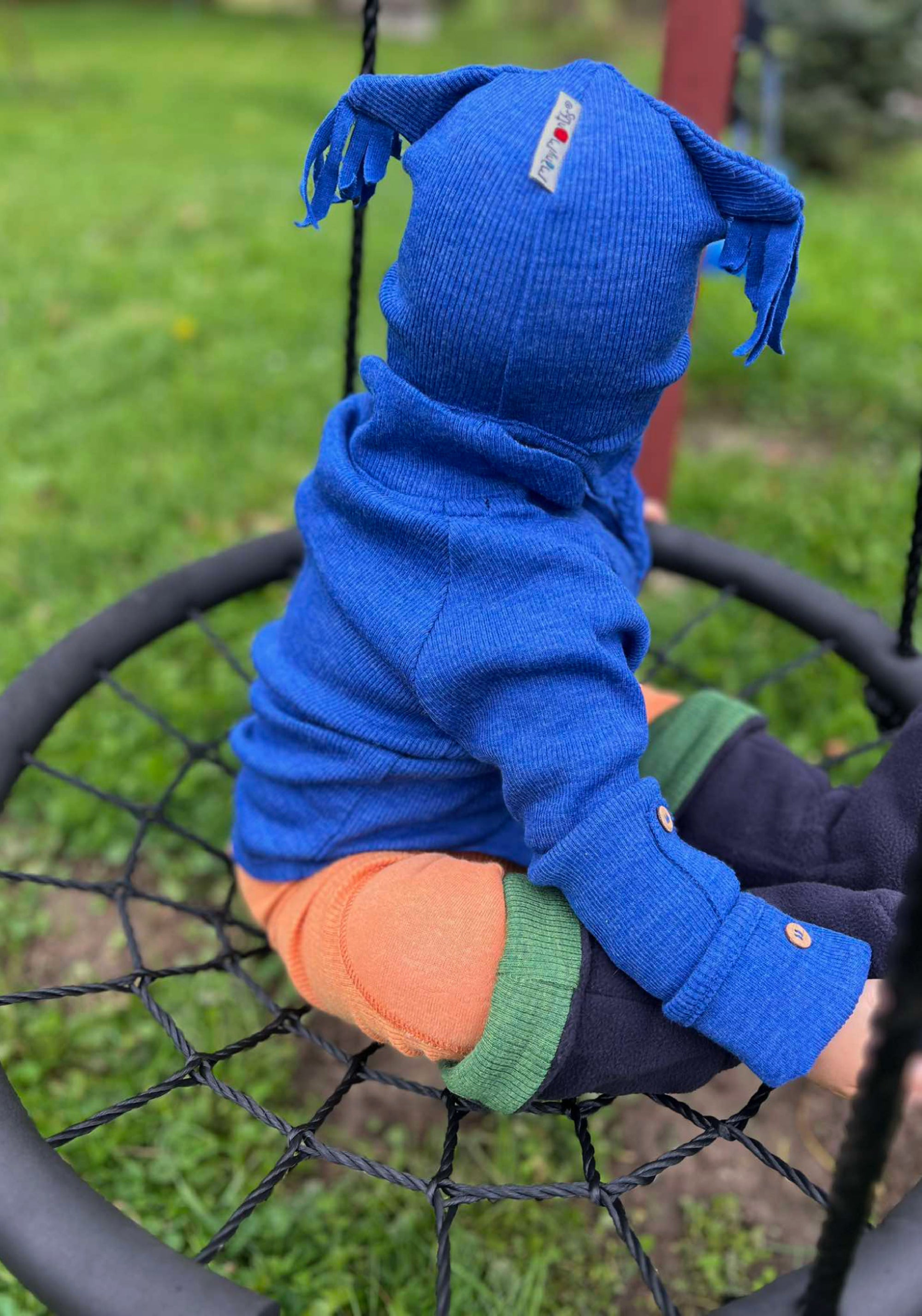 Cardigan din lână merinos - Classic Blue