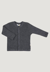 Cardigan lână merinos - Rib Grey Joha HipHip.ro