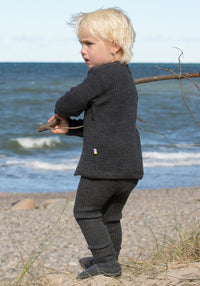 Cardigan lână merinos - Rib Grey Joha HipHip.ro