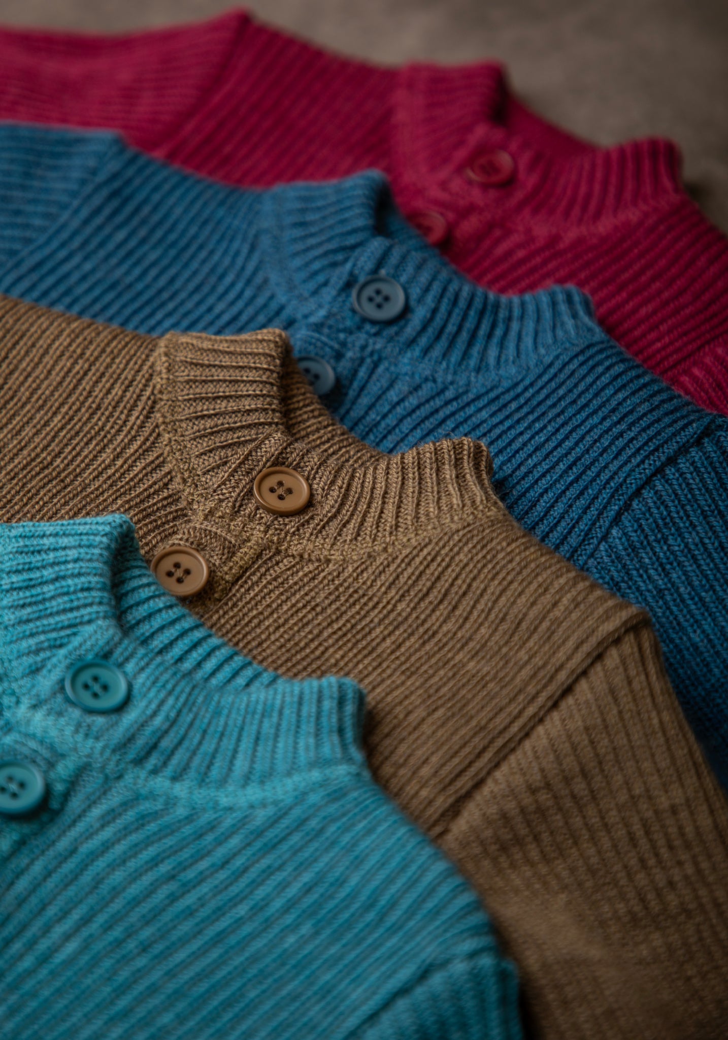 Cardigan din lână merinos - Rib Pink
