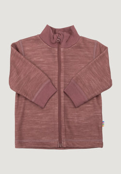 Cardigan din lână merinos și bambus - Goose Dark Rose