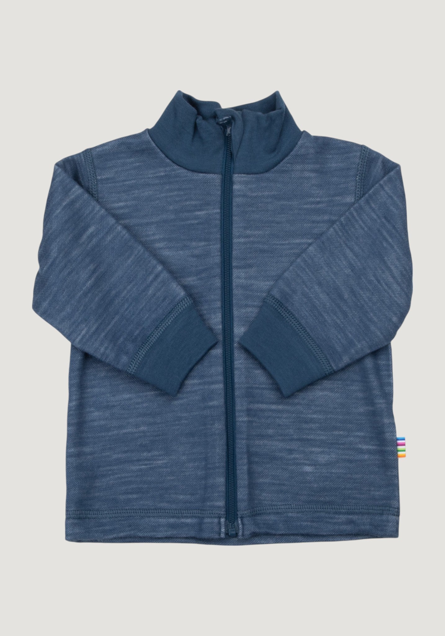 Cardigan din lână merinos și bambus - Propeller Dark Denim
