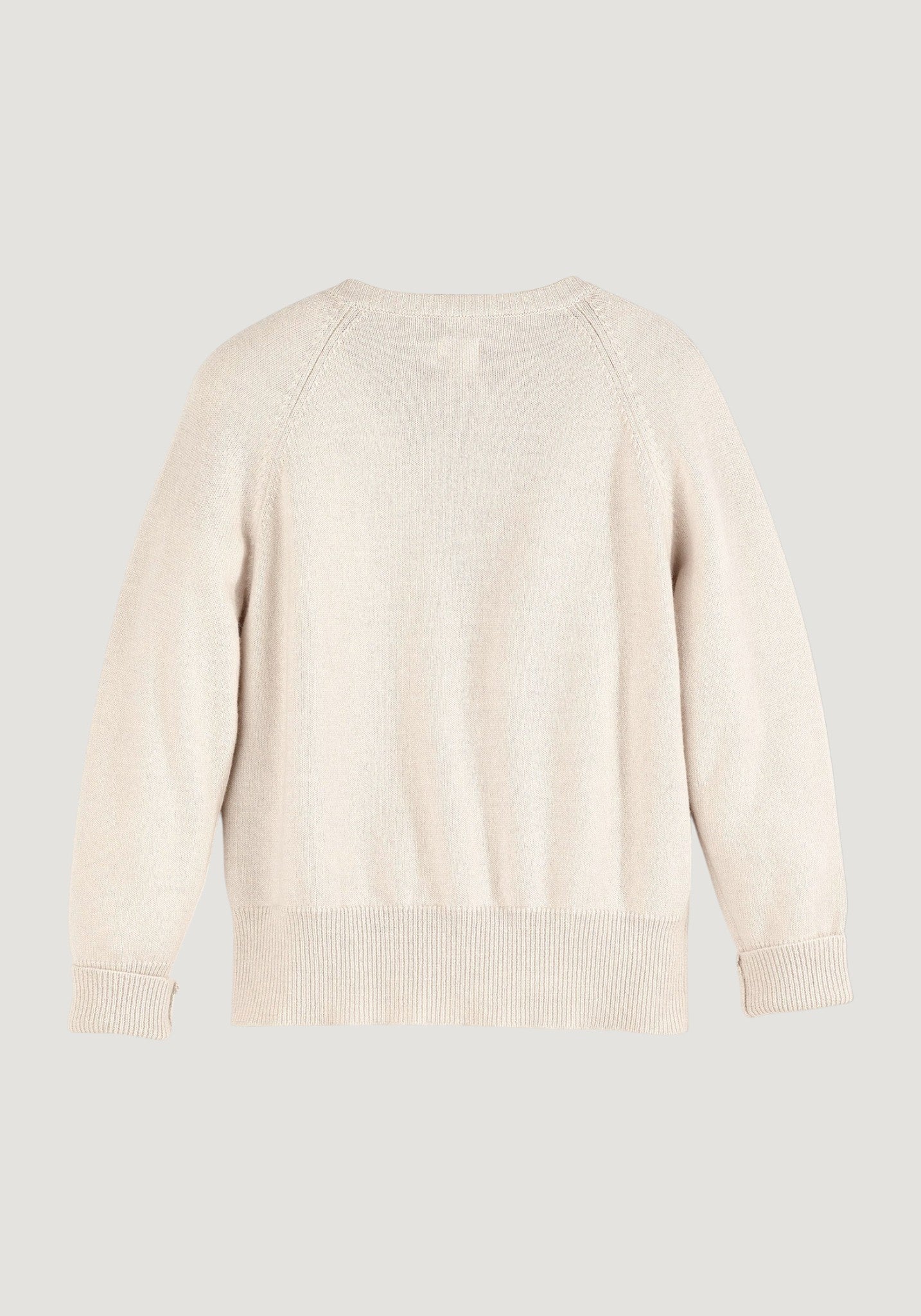 Cardigan din lână merinos și cașmir - Vanilla