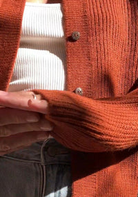 Cardigan femei alpaca - Mona Brickred Esencia HipHip.ro