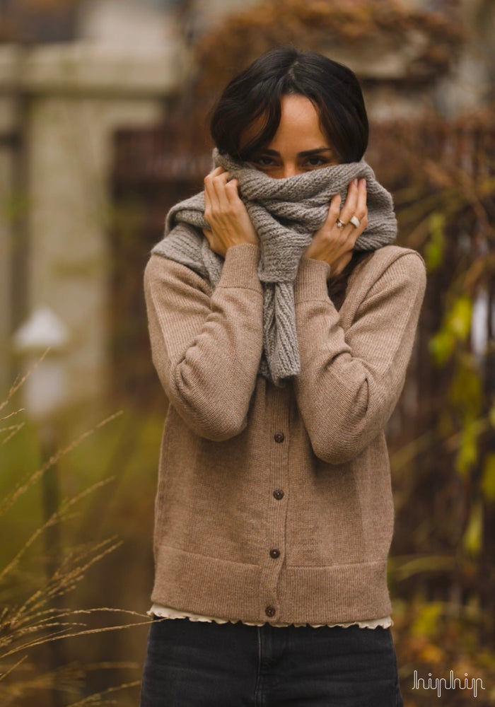 Cardigan femei alpaca - Sabrina Pebble Esencia HipHip.ro