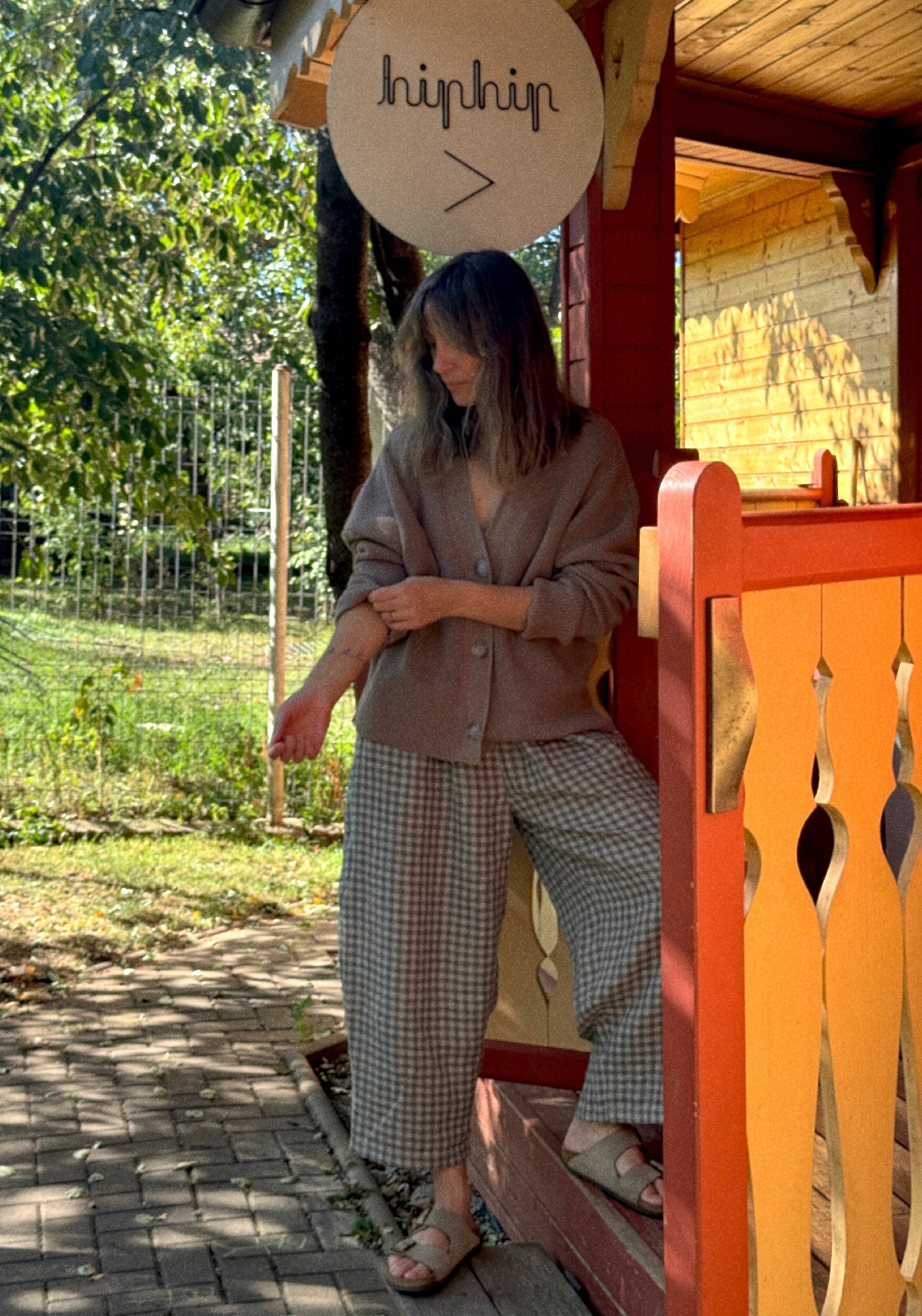 Cardigan femei din lână merinos - Nut