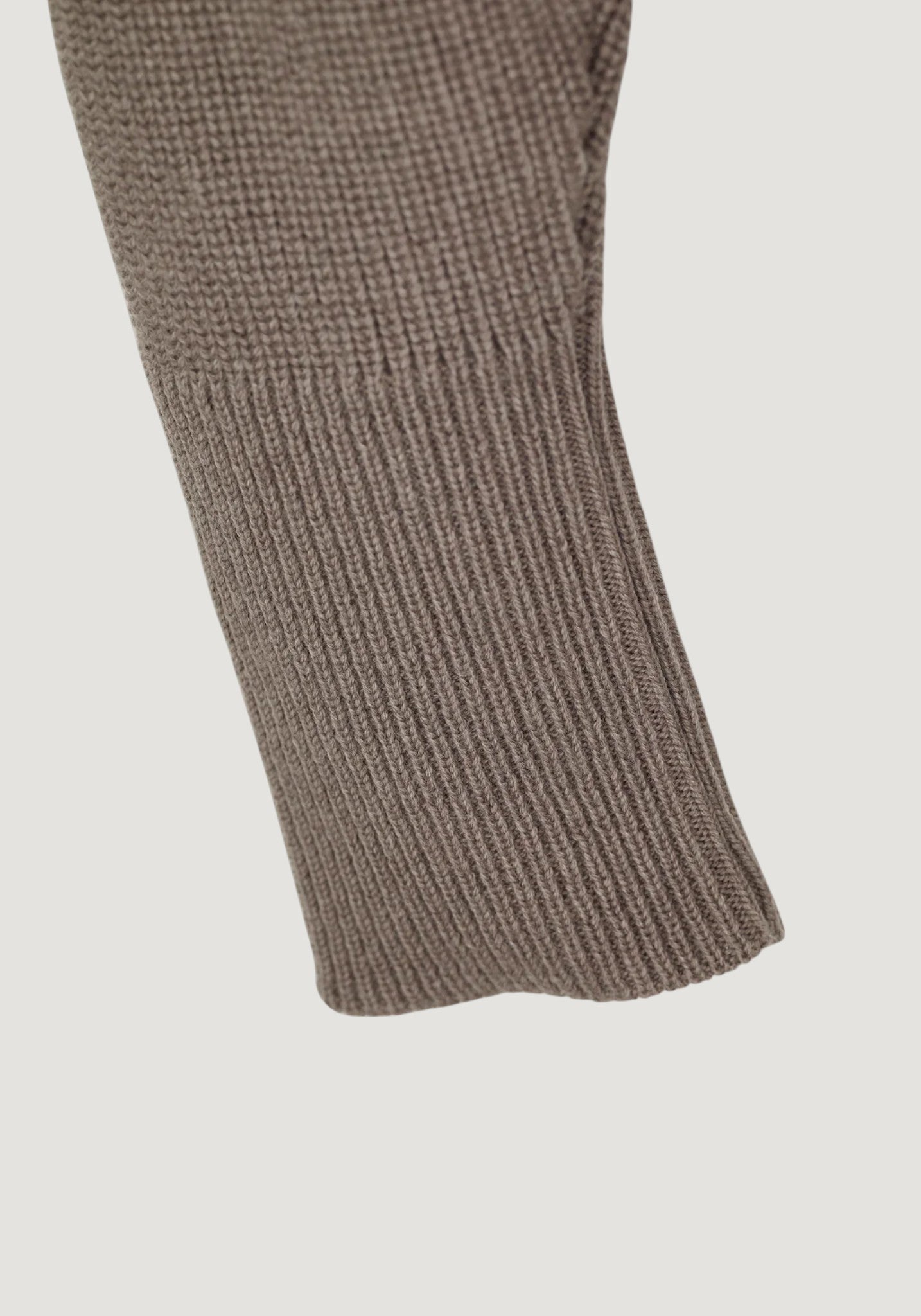 Cardigan femei din lână merinos - Nut