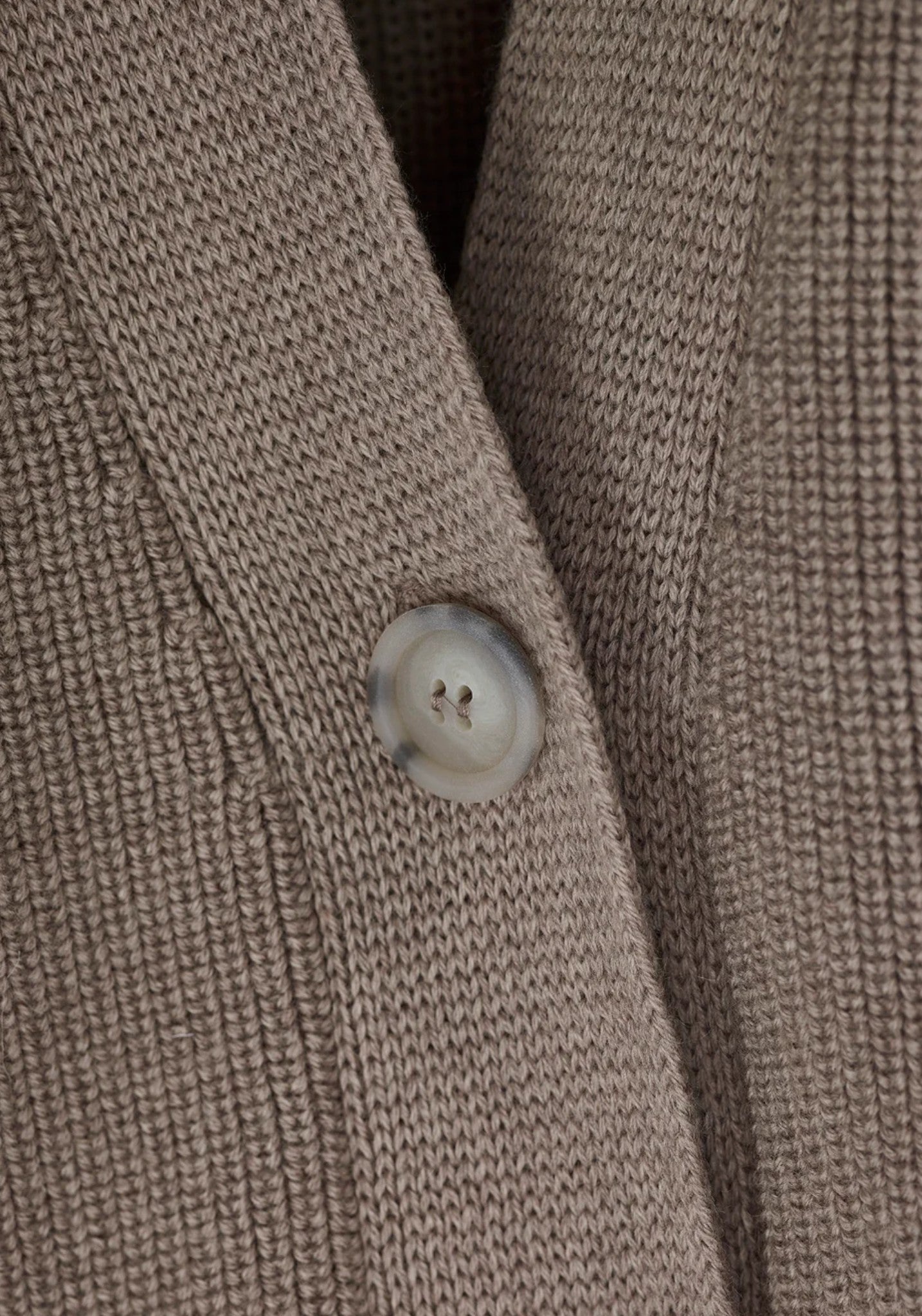 Cardigan femei din lână merinos - Nut