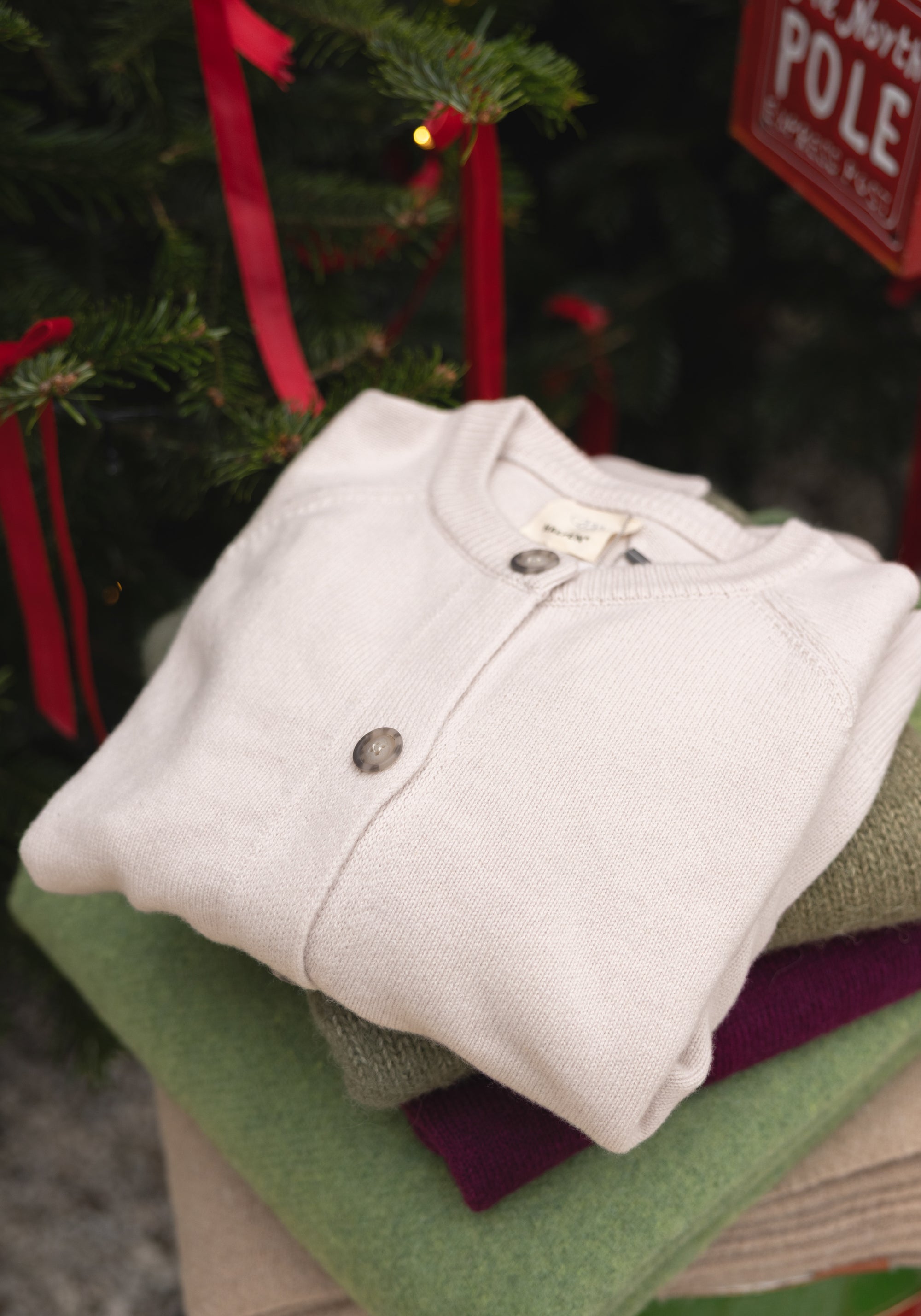 Cardigan femei din lână merinos și cașmir - Vanilla