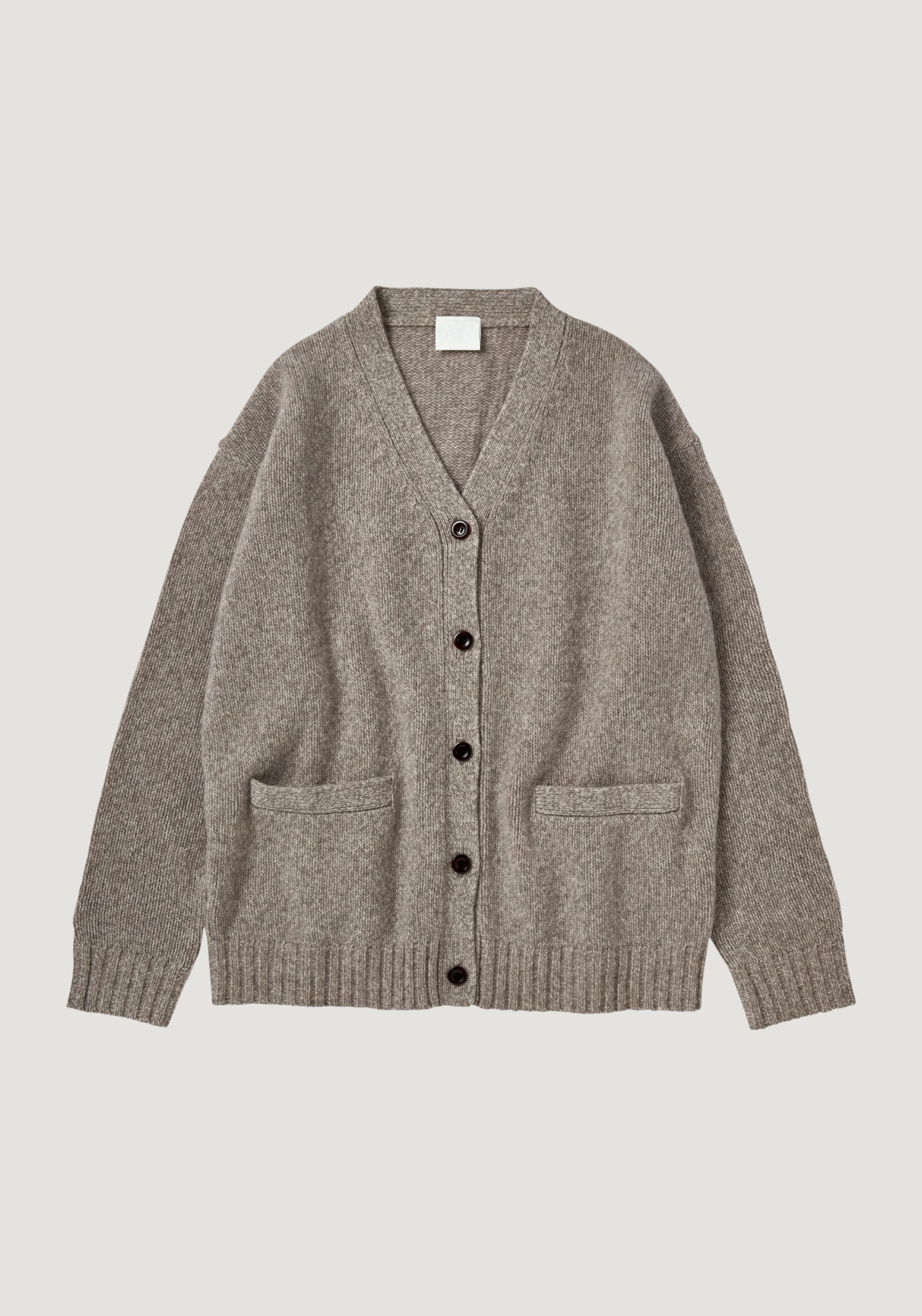 Cardigan femei din lână - Oatmeal/Hazel Melange FUB Woman HipHip.ro