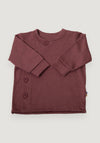 Cardigan kimono lână merinos - Single Wool Bordeaux 70