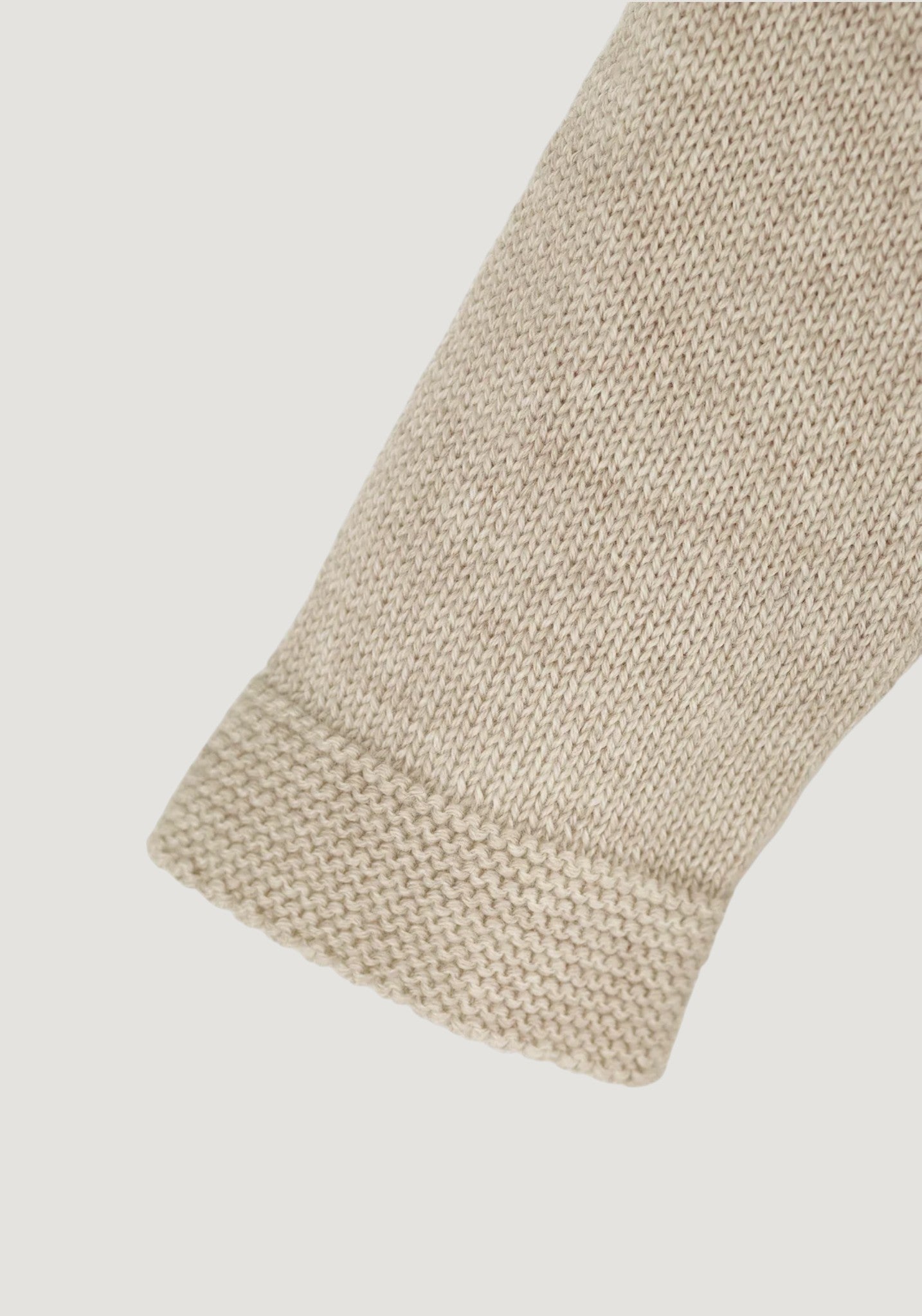 Cardigan lână merinos - Natur