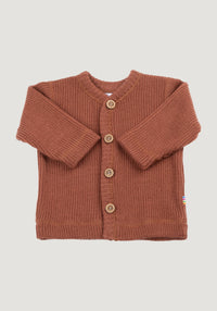 Cardigan lână merinos - Rib Rust Joha HipHip.ro