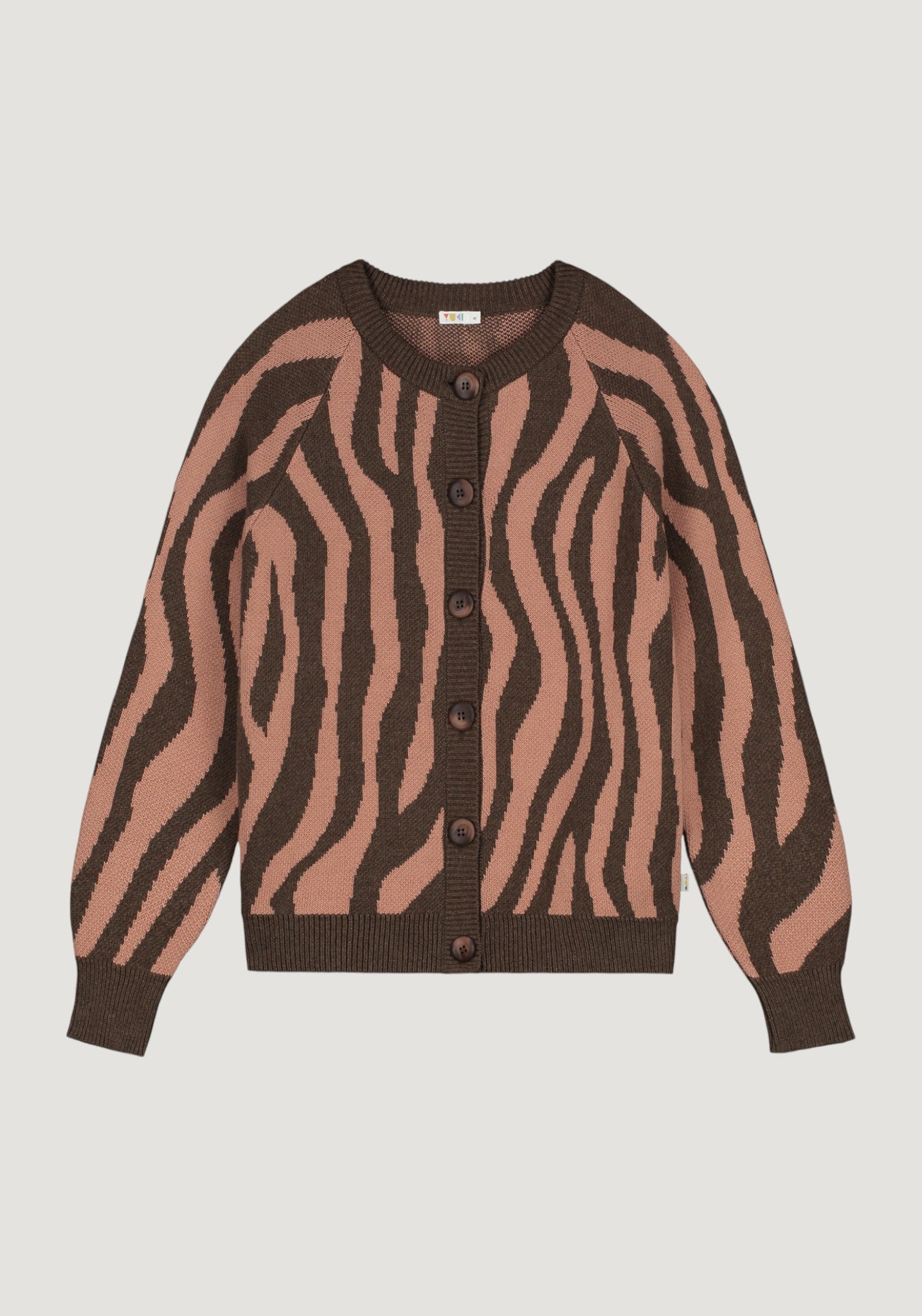 Cardigan Raglan tricotat femei din bumbac - Pink Zebra