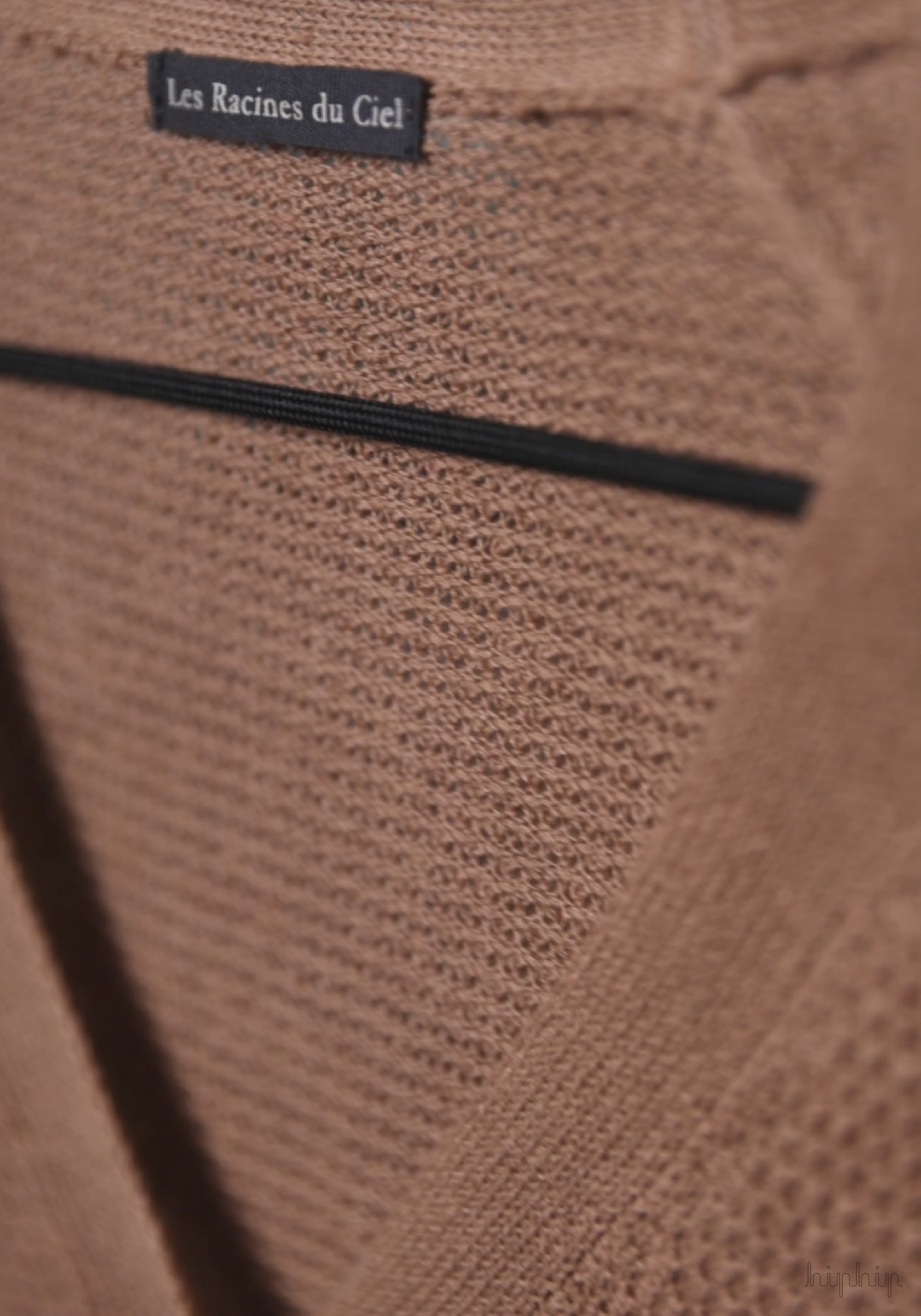 Cardigan tricotat din in și bumbac - Elsa Beige