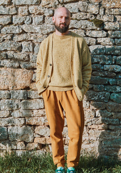 Cardigan tricotat din lână - Ammi Speckled Yellow