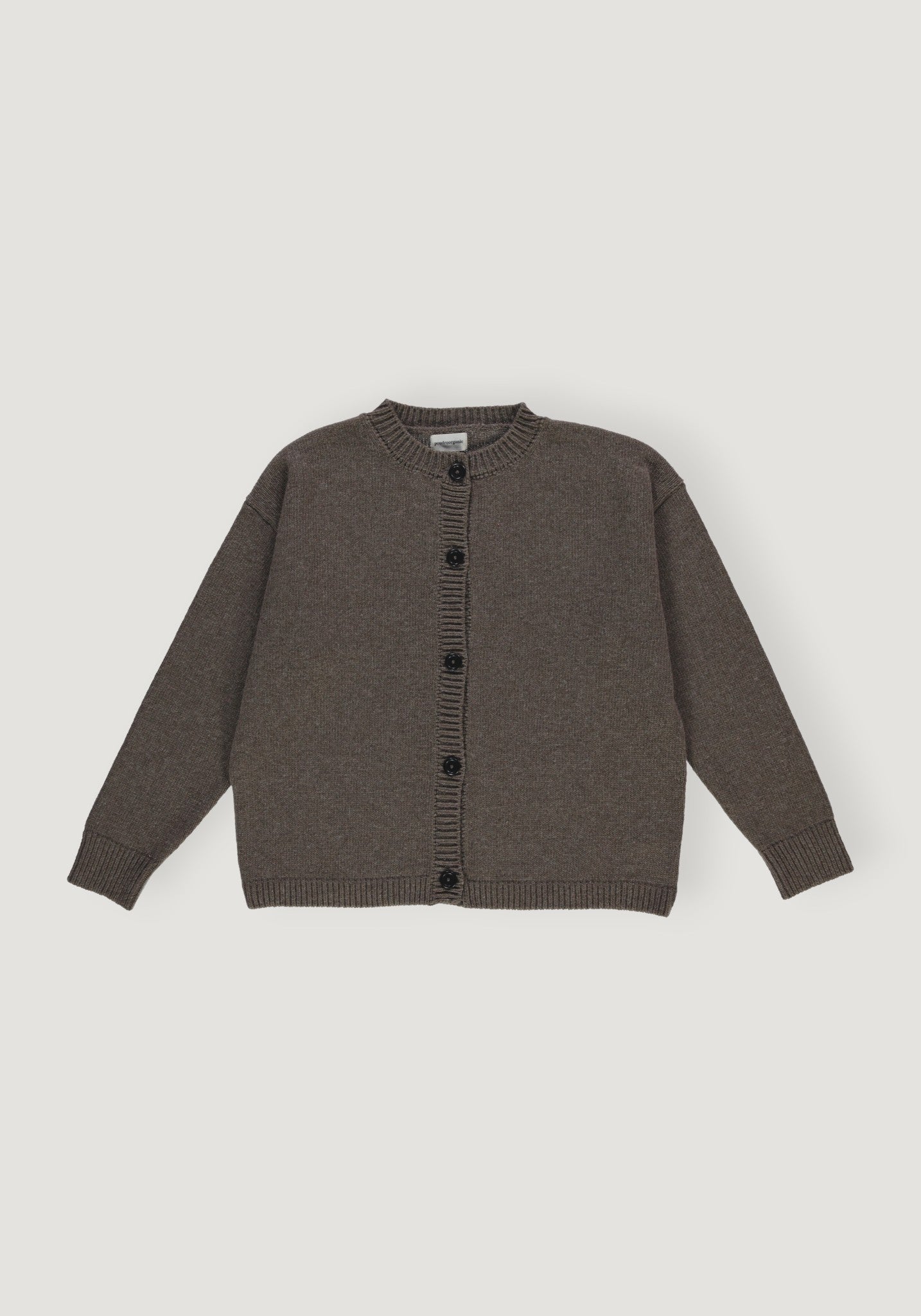 Cardigan tricotat din lână - Petale Brown Caribou
