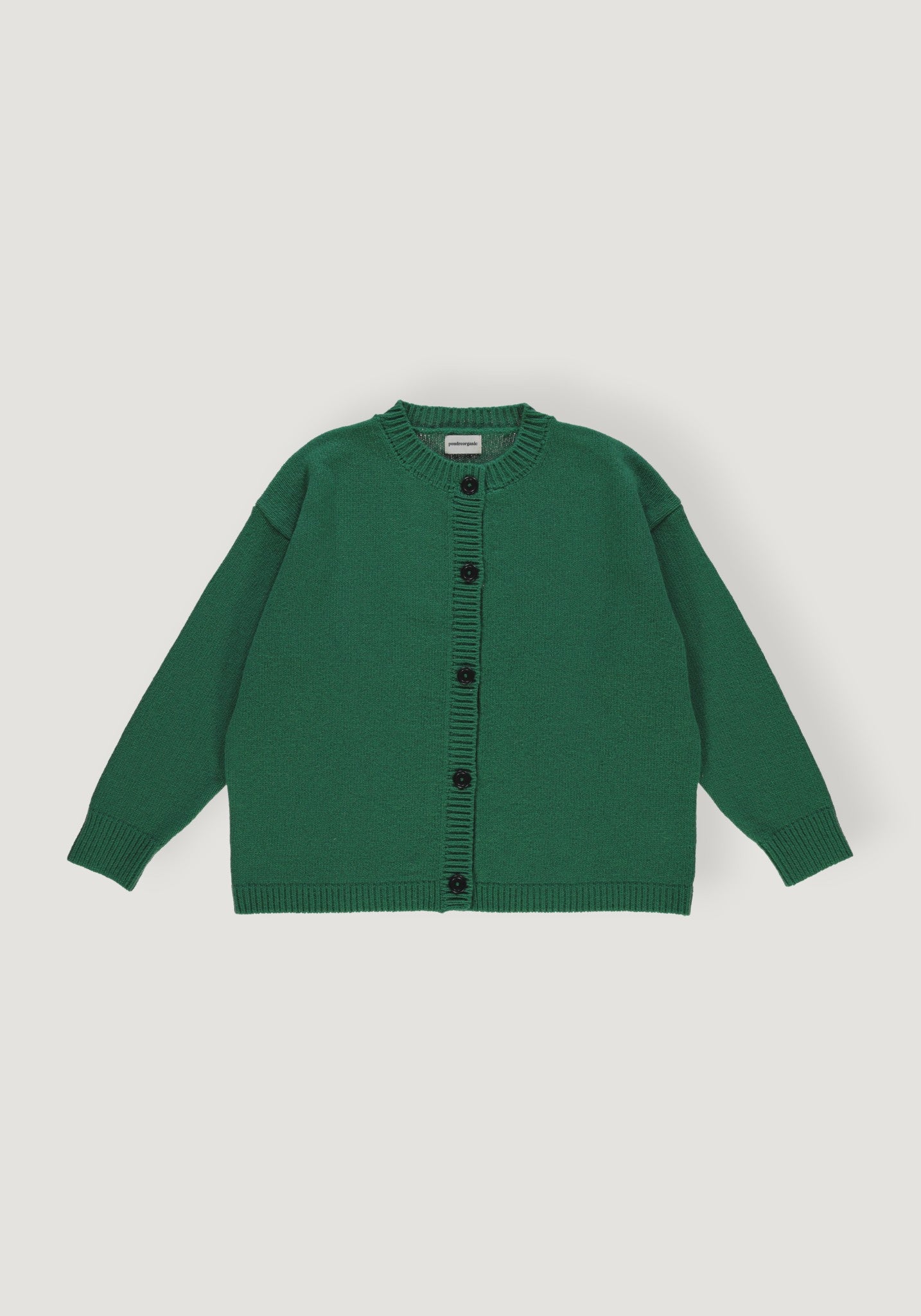 Cardigan tricotat din lână - Petale Emerald Green